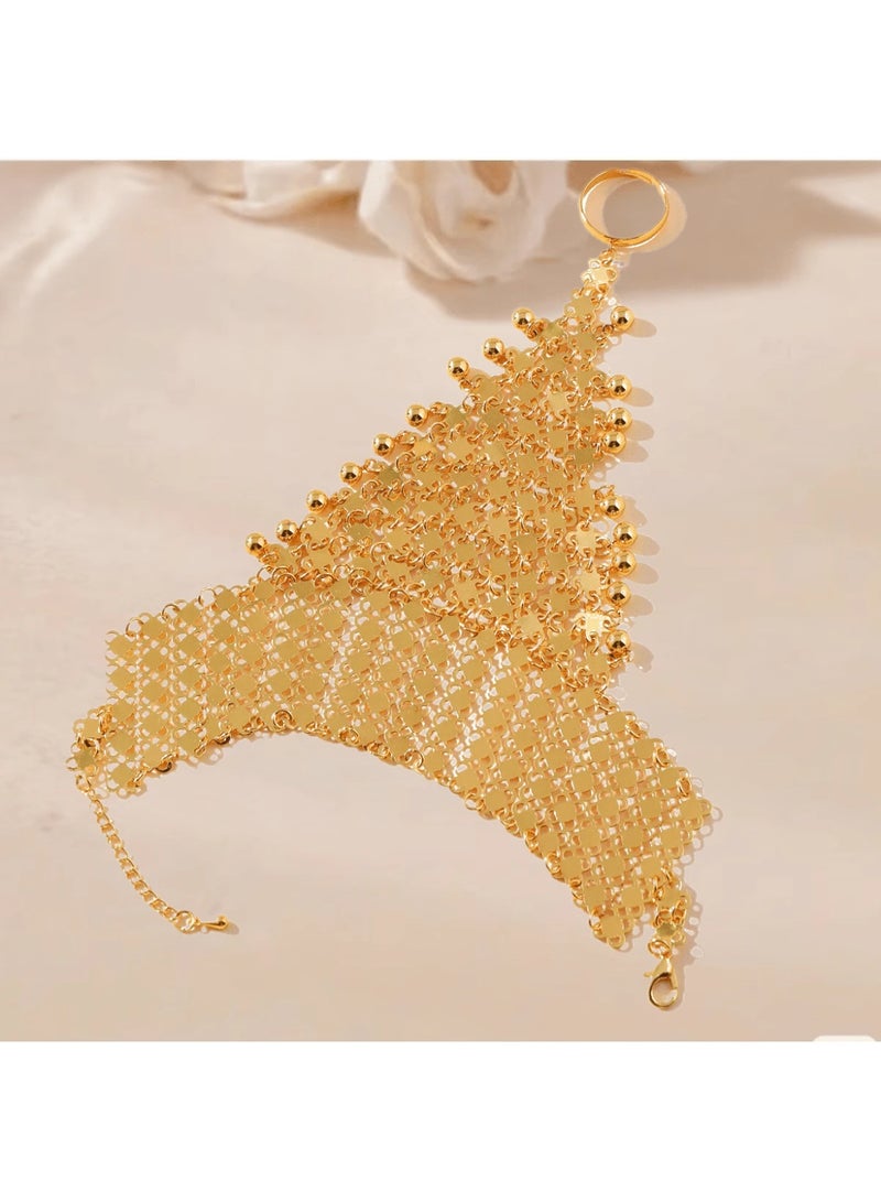 Saudi Founding Day Luxury Hand Bracelet – Eye-Catching Ornate Design, Lightweight & Comfortable for Long Wear, Adds a Rich Traditional Touch to Your Look - Image 3